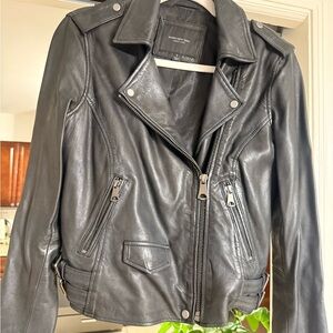 Marc New York Charcoal Leather Jacket
